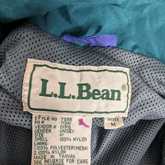 VTG L.L. Bean Pullover Blue Purple Black Anorak Unisex Jacket Outdoor Gorp - Picture 6 of 10